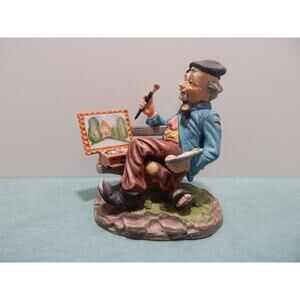 Vintage Capodimonte Porcelain Painter Figurine